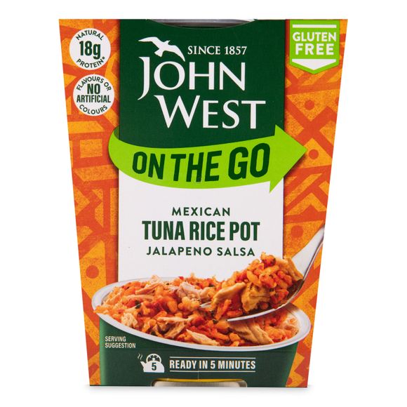 John West On The Go Mexican Tuna Rice Pot Jalapeno Salsa 120g